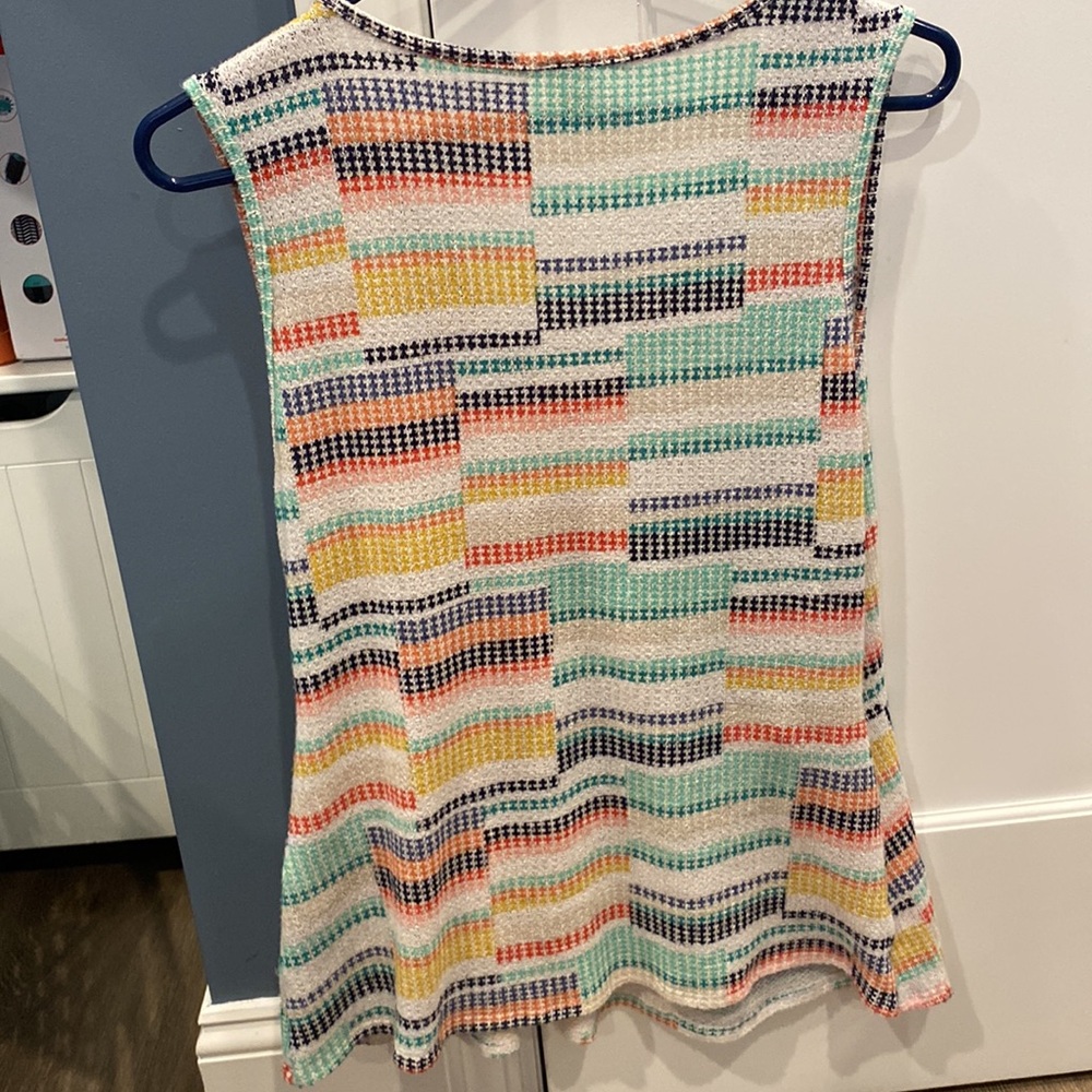 Like Love Multicolor Striped Knit Boho Tank Top size small - Picture 4 of 5
